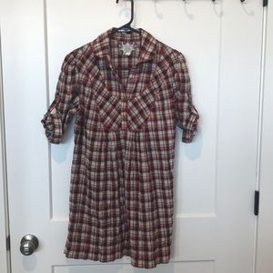 Plaid tunic